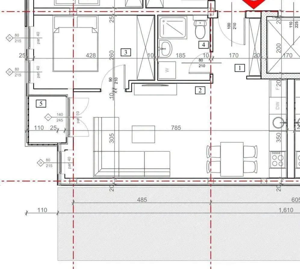 Jednosoban stan 44,9 m², Centar, Šabac, fotografija 1
