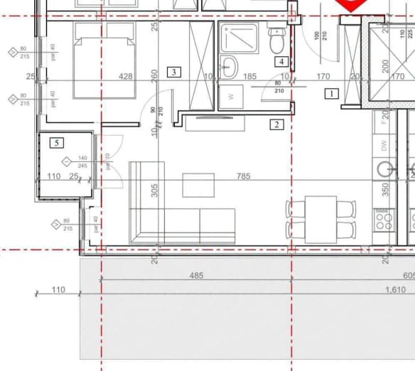 Jednosoban stan 44,9 m², Centar, Šabac