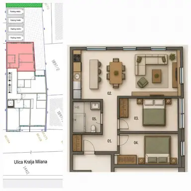 Stan 46 m² – Centar, Šabac